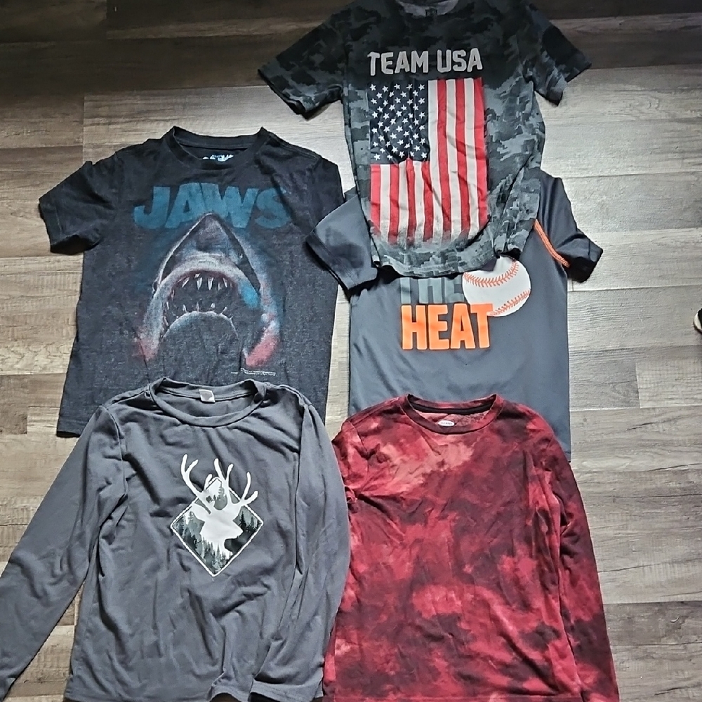 Graphic Kids T-Shirts Set - Black, Gray, Red